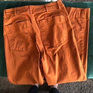 Everlane Wide Leg Cotton Pants Sunset Orange